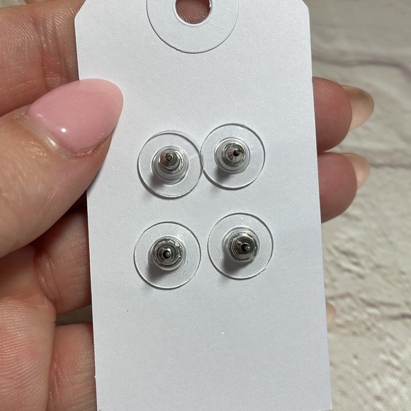 NWT Altar’d State Green & Silver Stud Earrings Set of 2 - Picture 3 of 3